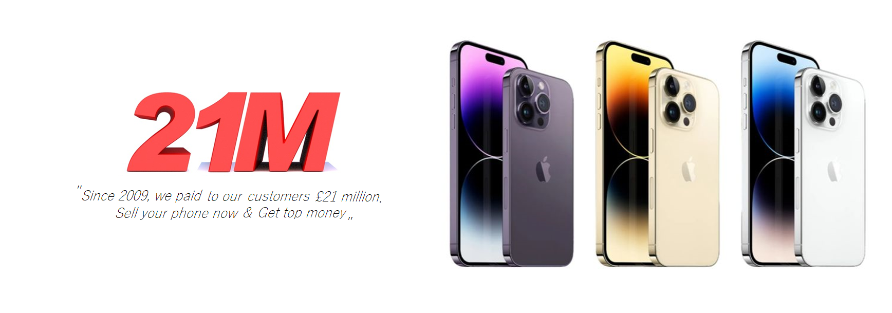 Since 2009, we paid £21 million to our customers. Sell yours phone now!